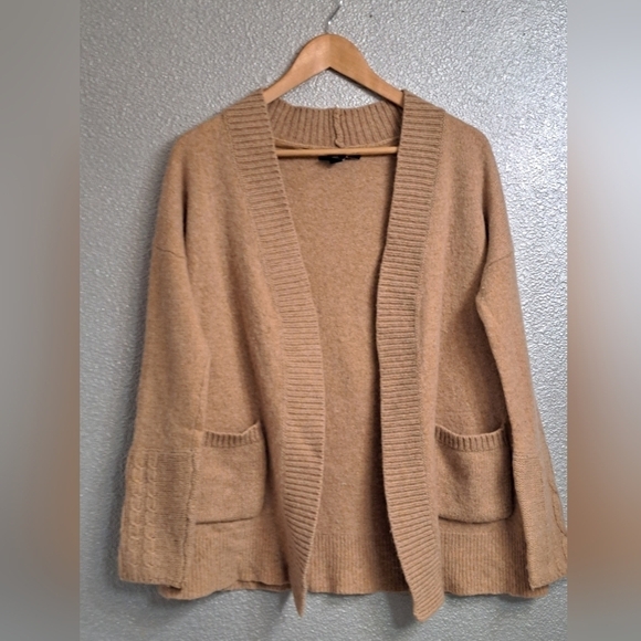 Tahari Yak Wool Blend Open Front Cardigan - Picture 1 of 6